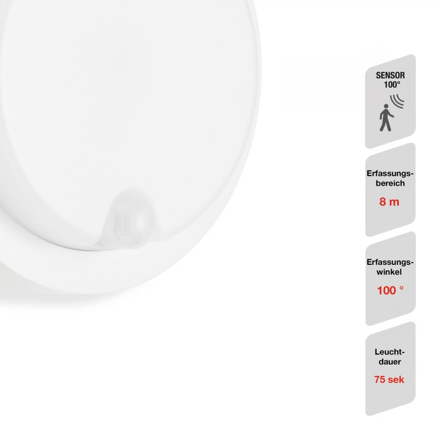 Telefunken - lauko sieninis LED šviestuvas su sutemų ir judesio jutikliu, LED/12W/230V IP44, baltas