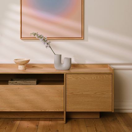 Televizinis staliukas KEMI 197x57 cm Cremona ąžuolas