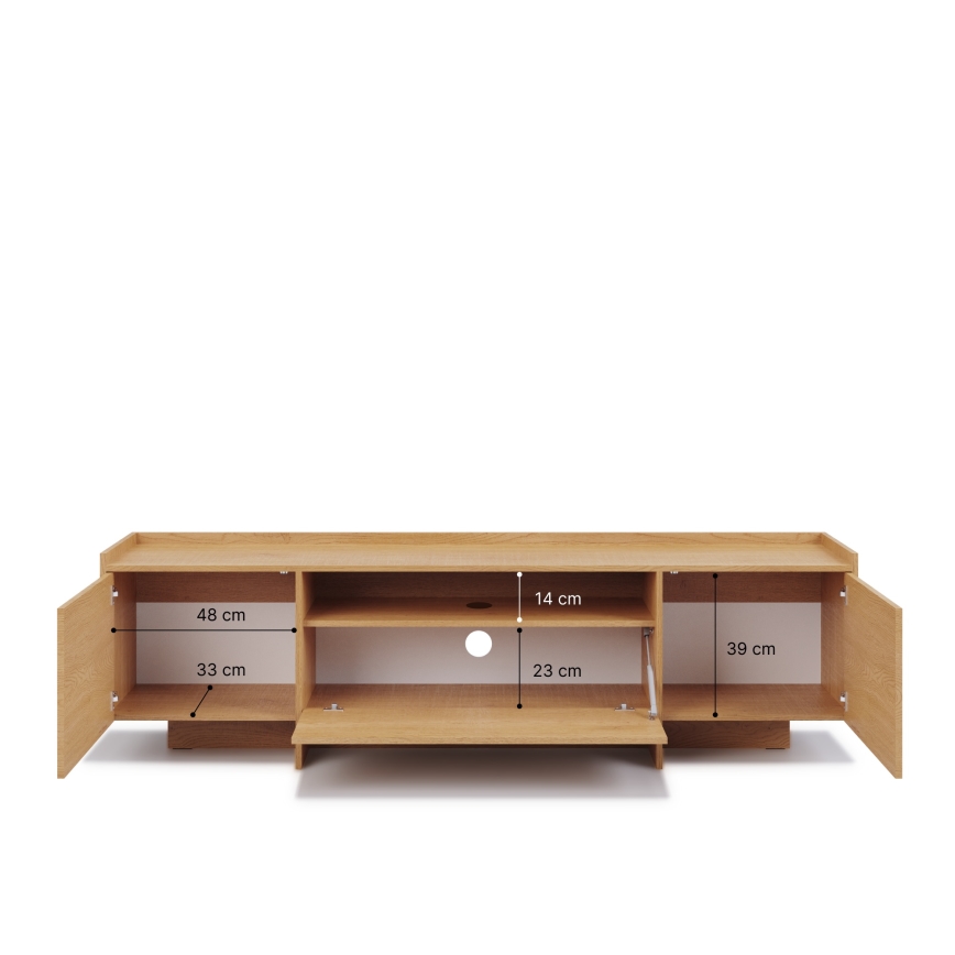 Televizinis staliukas KEMI 197x57 cm Cremona ąžuolas
