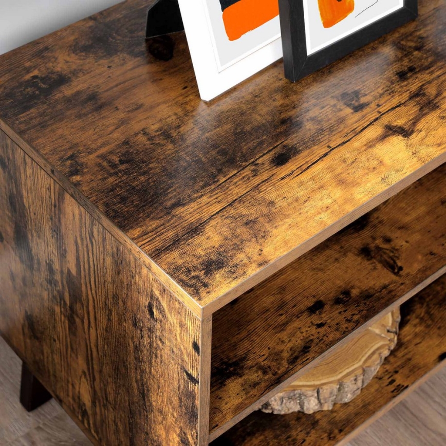 Televizoriaus staliukas BASTOR ruda/juoda