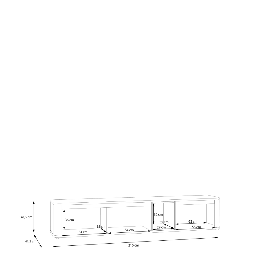 Televizoriaus staliukas INAR juodas/rudas