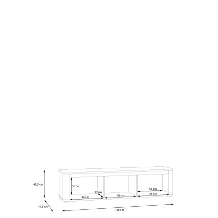 Televizoriaus staliukas INAR, rudos spalvos