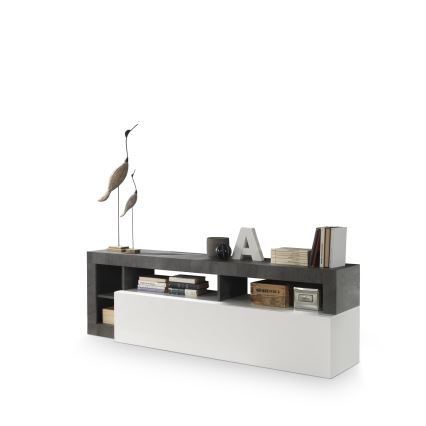 Televizoriaus staliukas LENOR balta/antracitas