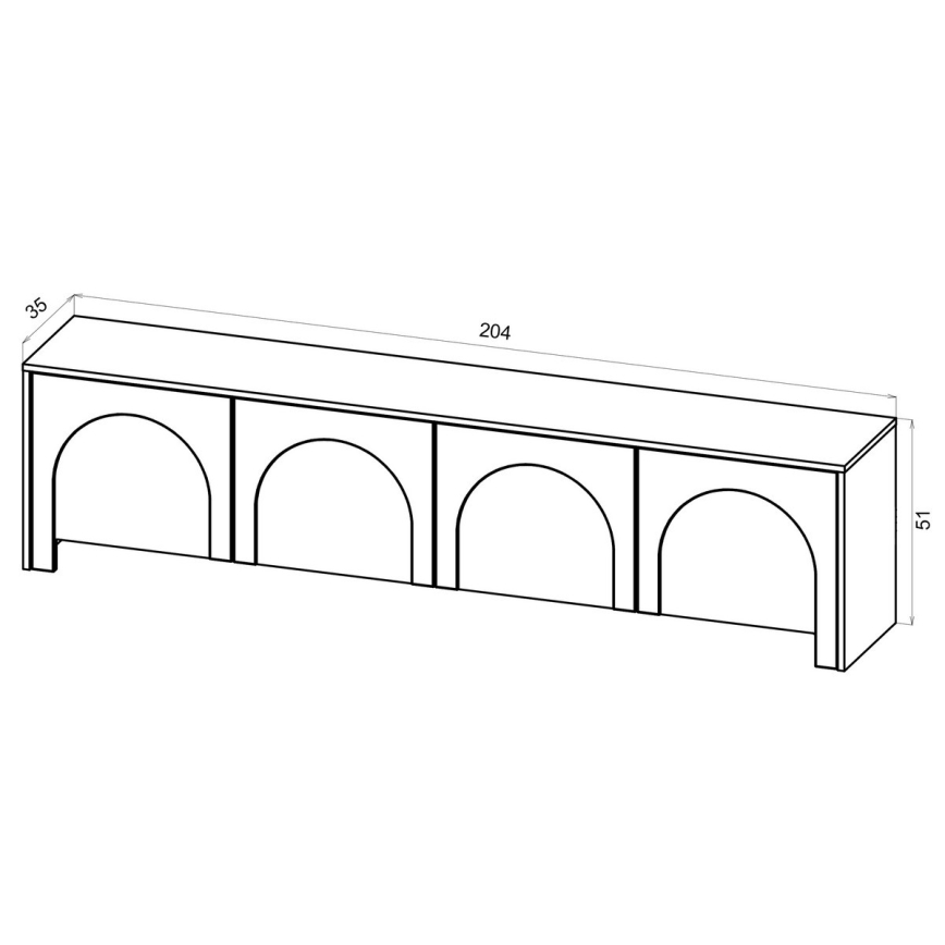 Televizoriaus staliukas NIO, kašmyro / smėlio spalvos