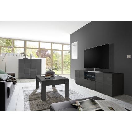 Televizoriaus staliukas SERIAN antracito spalvos