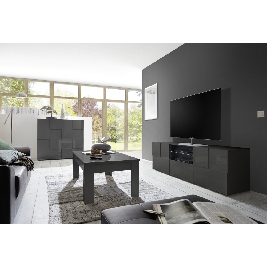 Televizoriaus staliukas SERIAN antracito spalvos