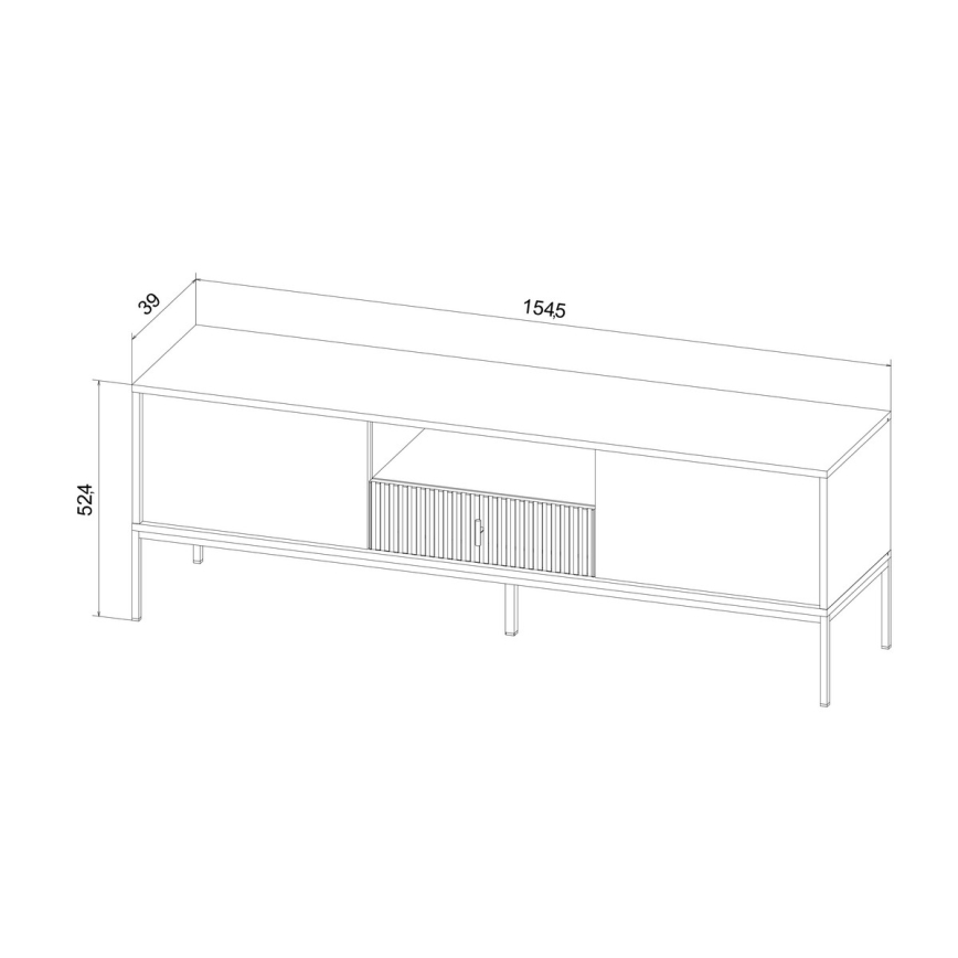 Televizoriaus staliukas SUE juodas