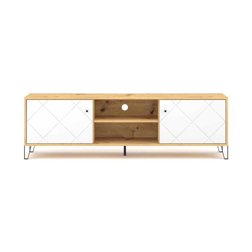 Televizoriaus staliukas SULA ąžuolas artisan/baltas