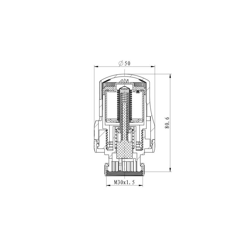 Termostatinė galvutė M30x1,5