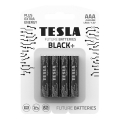 Tesla Baterijos - 4 vnt. Alkalinės AAA baterijos BLACK+ 1,5V 1200 mAh
