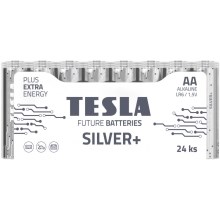 Tesla Batteries - 24 vnt. Šarminė baterija AA SILVER+ 1,5V