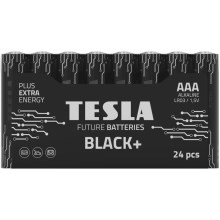 Tesla Batteries - 24 vnt. Šarminė baterija AAA BLACK+ 1,5V