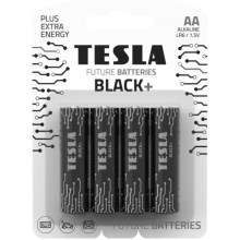 Tesla Batteries - 4 vnt. Šarminė baterija AA BLACK+ 1,5V