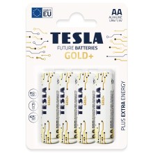 Tesla Batteries - 4 vnt. Šarminė baterija AA GOLD+ 1,5V