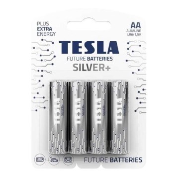 Tesla Batteries - 4 vnt. Šarminė baterija AA SILVER+ 1,5V 2900 mAh