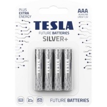 Tesla Batteries - 4 vnt. Šarminė baterija AAA SILVER+ 1,5V