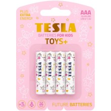 Tesla Batteries - 4 vnt. Šarminė baterija AAA TOYS+ 1,5V