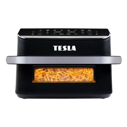 TESLA Electronics AirCook - Daugiafunkcinė dviguba skaitmeninė karšto oro gruzdintuvė 10 l 2400W/230V