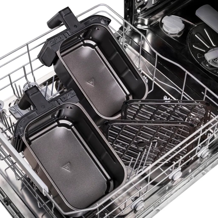 TESLA Electronics AirCook - Daugiafunkcinė dviguba skaitmeninė karšto oro gruzdintuvė 9 l 2400W/230V