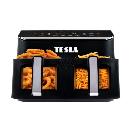 TESLA Electronics AirCook - Daugiafunkcinė dviguba skaitmeninė karšto oro gruzdintuvė 9 l 2400W/230V