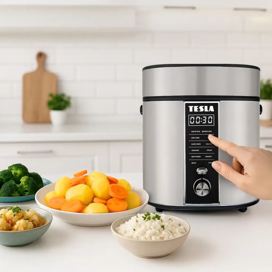 TESLA Electronics MultiCook - Daugiafunkcinis ryžių viryklė 2,1 l 400W/230V