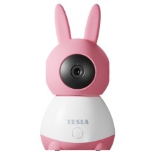 Tesla - Išmanioji kamera 360 Baby Full HD 1080p 5V Wi-Fi rožinė