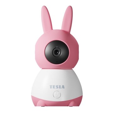 TESLA Smart - Išmanioji kamera 360 Baby Full HD 1080p 5V Wi-Fi rožinė
