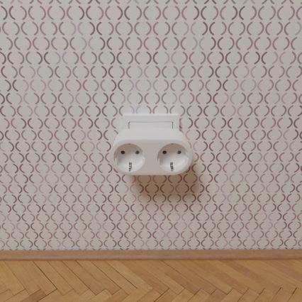 TESLA Smart - Išmanusis dvigubas lizdas 3690W/230V/16A Wi-Fi Tuya