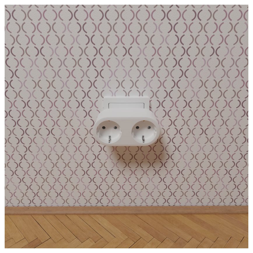 TESLA Smart - Išmanusis dvigubas lizdas 3690W/230V/16A Wi-Fi Tuya