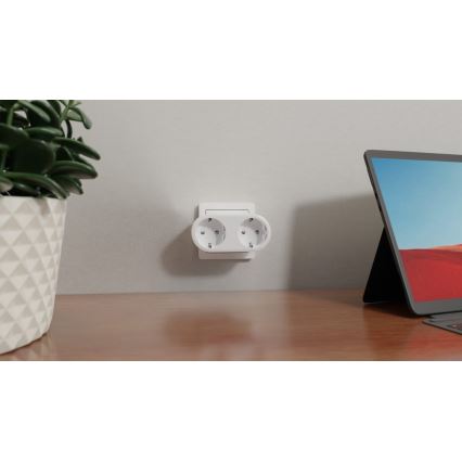 TESLA Smart - Išmanusis dvigubas lizdas 3690W/230V/16A Wi-Fi Tuya