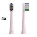 TESLA Smart - RINKINYS 4 vnt. Pakeičiamos galvutės soniniam dantų šepetėliui TS400 rožinės spalvos