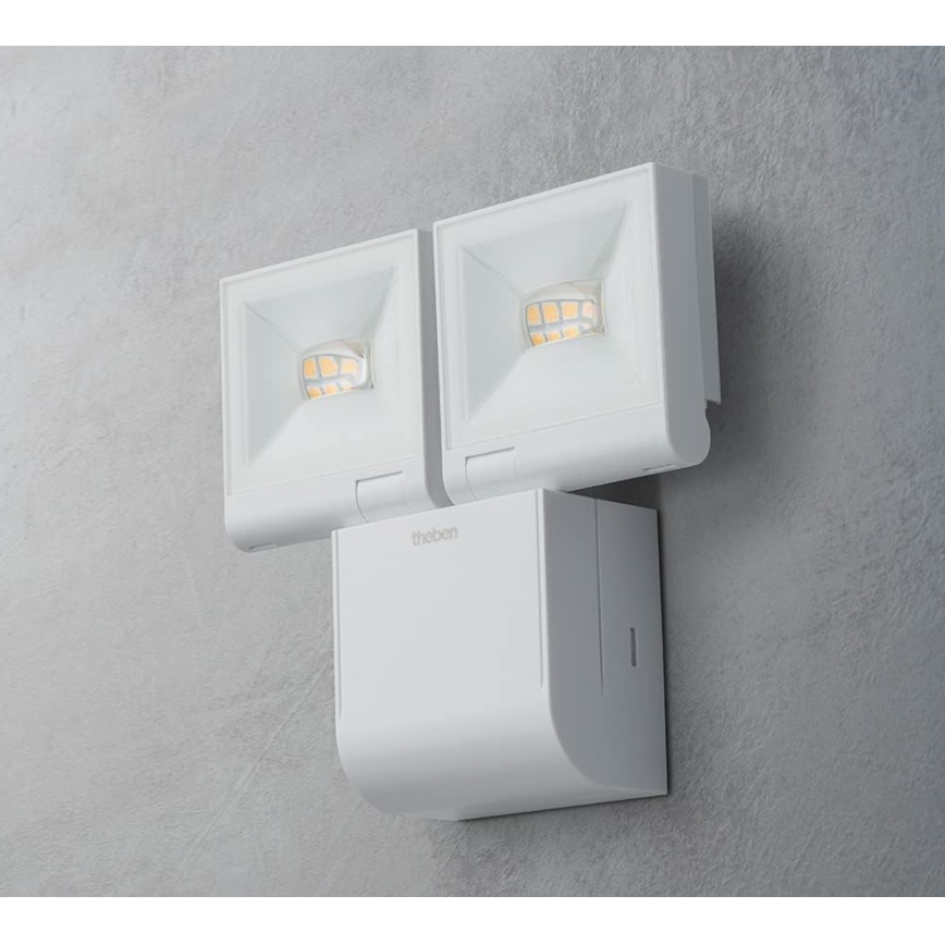 theben - LED sieninis reflektorius 2xLED/10W/230V baltas IP55