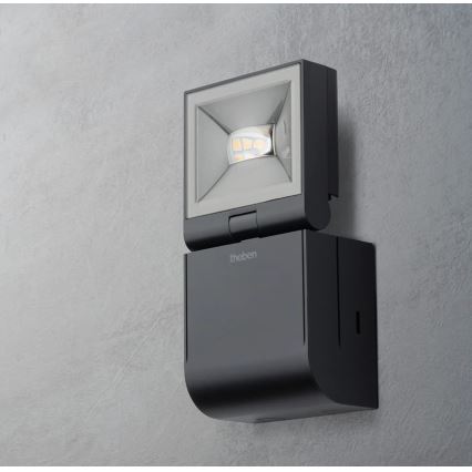 theben - LED sieninis reflektorius LED/10W/230V juodas IP55