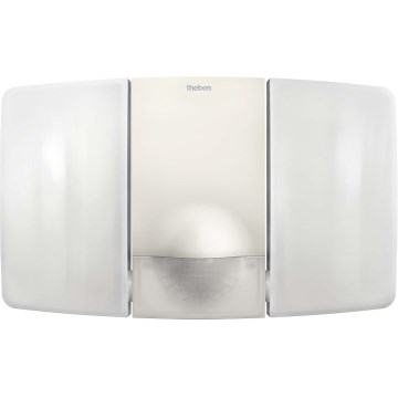 theben - sieninis LED prožektorius su judesio jutikliu 2xLED/10W/230V baltas IP55