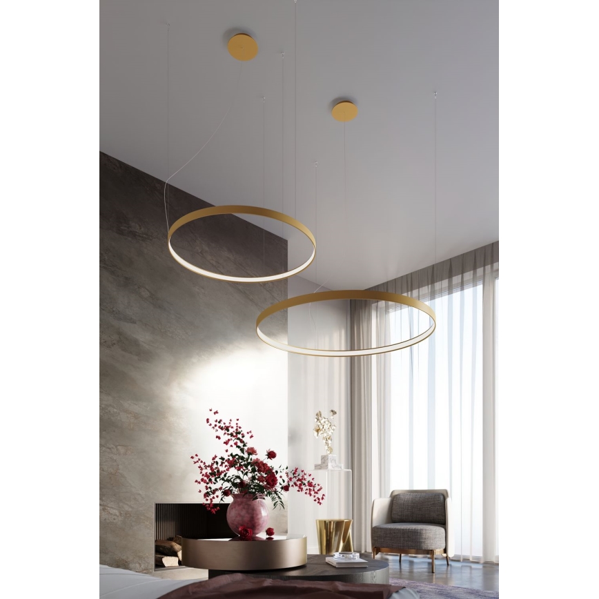 Thoro TH.181 - LED  Pakabinamas sietynas RIO LED /50W/230V CRI 95 4000K diametras 78 cm auksas
