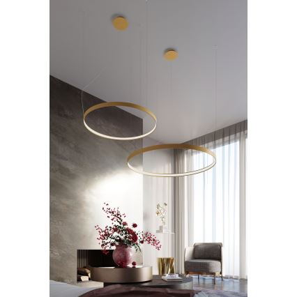 Thoro TH.217 - LED Pakabinamas sietynas RIO LED/30W/230V CRI 95 4000K diametras 55 cm auksas