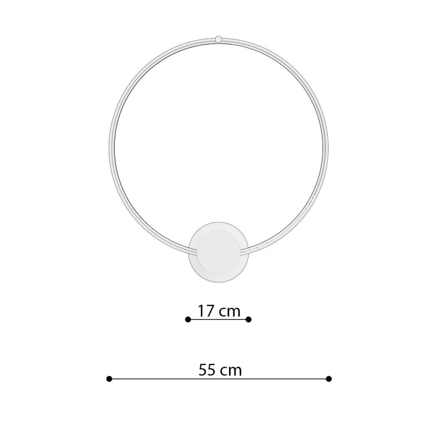 Thoro TH.222 - LED lubinis šviestuvas RIO LED/30W/230V CRI 90 3000K diametras 55 cm auksas