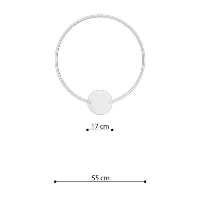 Thoro TH.223 - LED lubinis šviestuvas RIO LED/30W/230V CRI 95 4000K diametras 55 cm auksas
