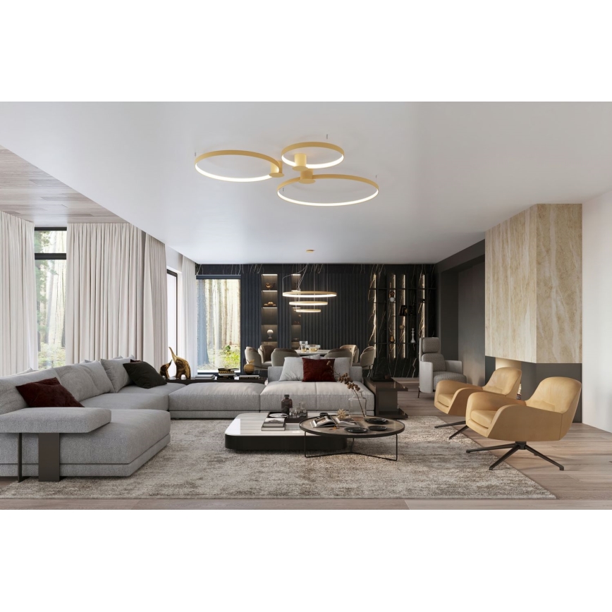 Thoro TH.224 - LED lubinis šviestuvas RIO LED/50W/230V CRI 90 3000K diametras 78 cm auksas