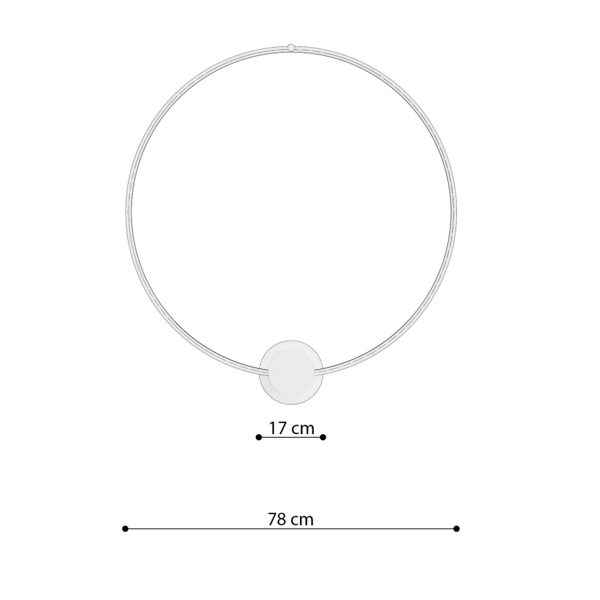 Thoro TH.224 - LED lubinis šviestuvas RIO LED/50W/230V CRI 90 3000K diametras 78 cm auksas