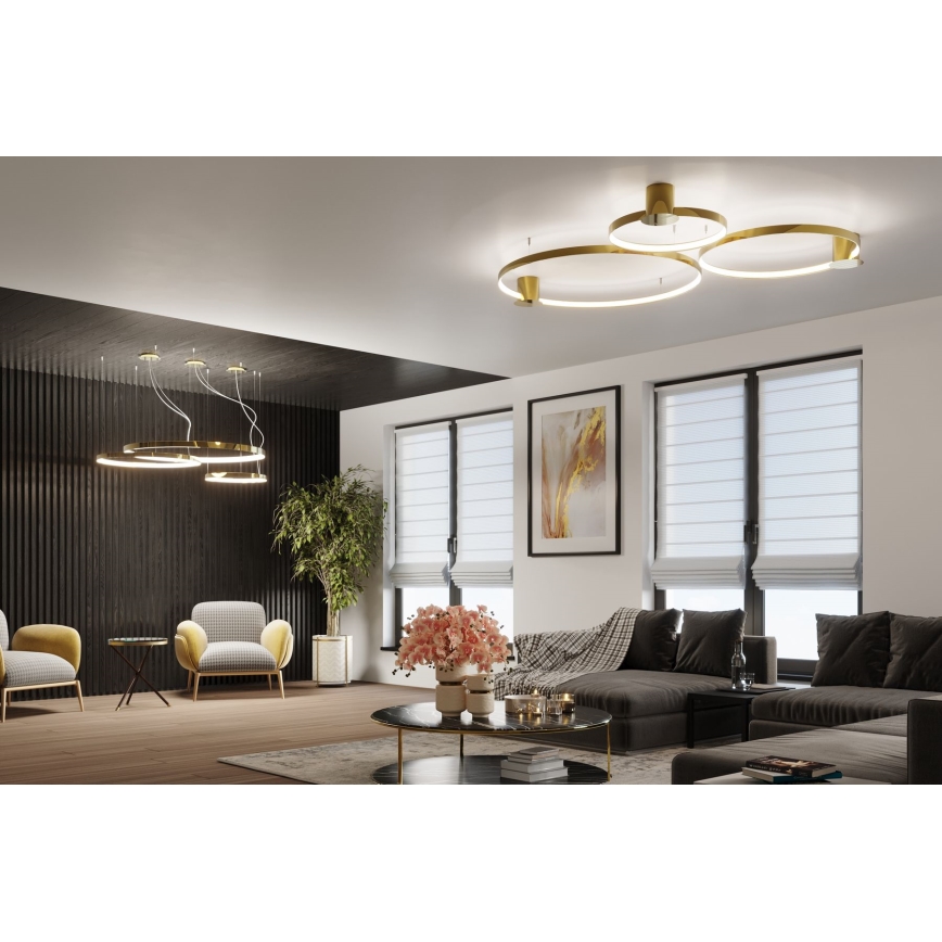 Thoro TH.246 - LED Pakabinamas sietynas RIO LED/50W/230V CRI 90 3000K diametras 78 cm auksas