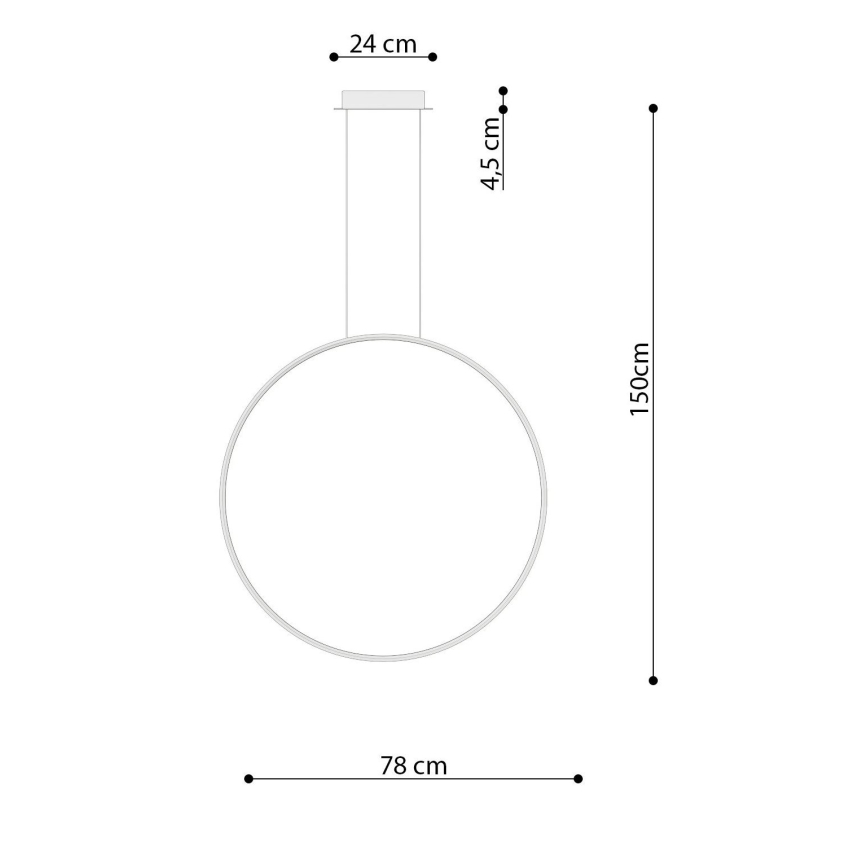 Thoro TH.248 - LED Pakabinamas sietynas RIO LED/50W/230V CRI 90 3000K diametras 78 cm auksas