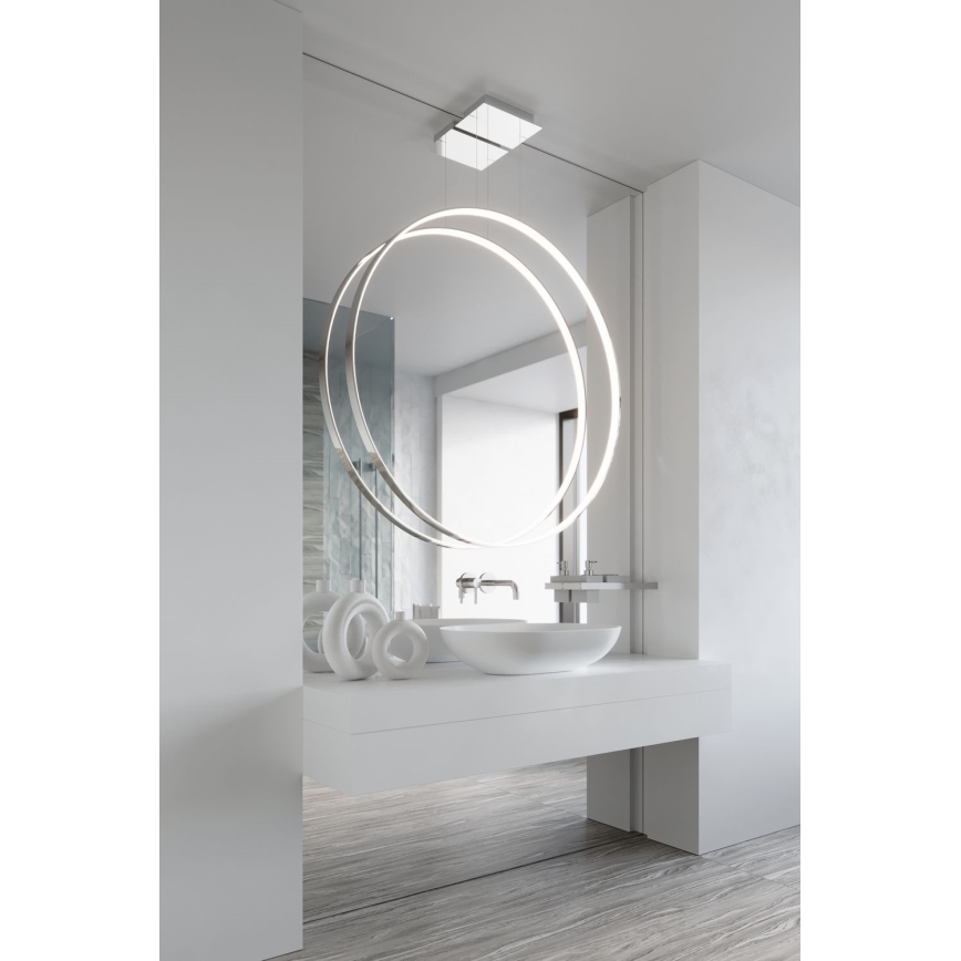Thoro TH.249 - LED Pakabinamas sietynas RIO LED/50W/230V CRI 90 4000K diametras 78 cm blizgus chromas