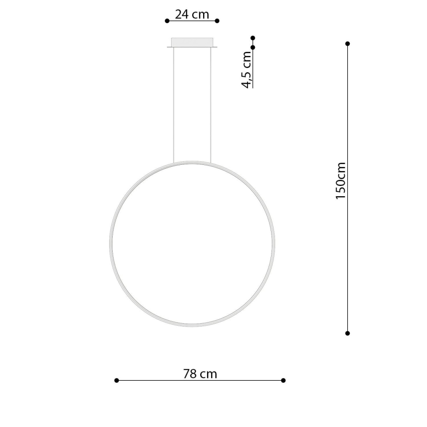 Thoro TH.249 - LED Pakabinamas sietynas RIO LED/50W/230V CRI 90 4000K diametras 78 cm blizgus chromas