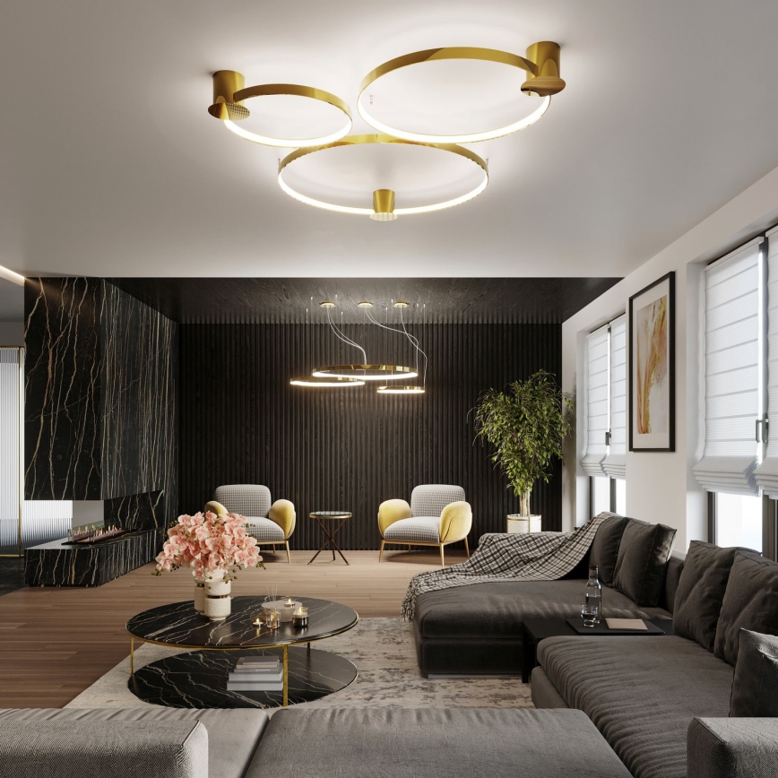 Thoro TH.252 - LED lubinis šviestuvas RIO LED/50W/230V CRI 90 3000K diametras 78 cm auksas