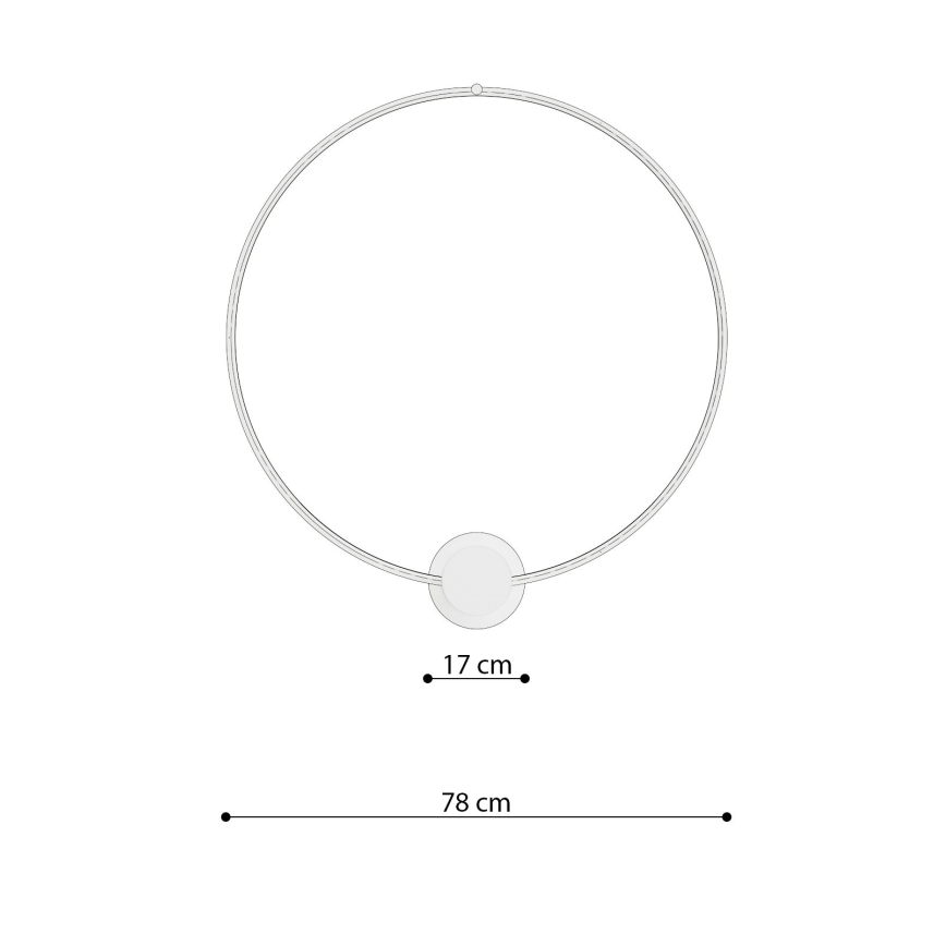 Thoro TH.252 - LED lubinis šviestuvas RIO LED/50W/230V CRI 90 3000K diametras 78 cm auksas