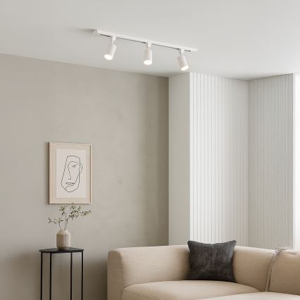 TIGER bėginei sistemai skirtas taškinis šviestuvas, 3xGU10/10W/230V, baltas