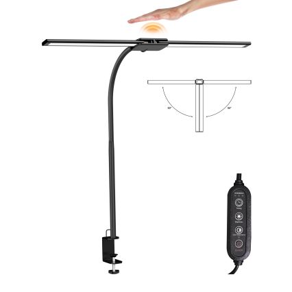 Top Light - LED dimeriuojama stalo lempa su spaustuku LYRA LED/18W/230V 3000-6500K juoda