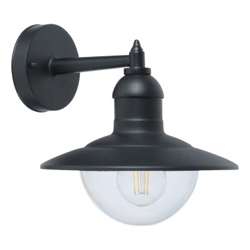 Top Light - Lauko sieninis šviestuvas VERONA 1xE27/12W/230V IP44 juodas