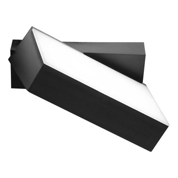 Top Light - LED lauko sieninis šviestuvas FLIP LED/12W/230V 3000/4000/6000K IP54 juodas